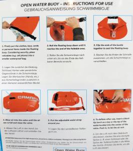 CAMARO - Open Water Buoy - Schwimmboje, Sicherheitsboje - mit Aufbewahrung