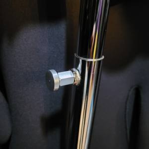 Kleiderständer, Rollständer - verchromt - höhenverstellbar, klappbar - 140-210 cm