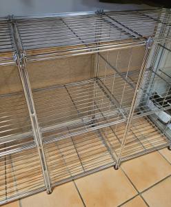 Metallregal, Gitterregal, Stahlregal - robustes Regalsystem - ca. 170 x 82 x 40 cm