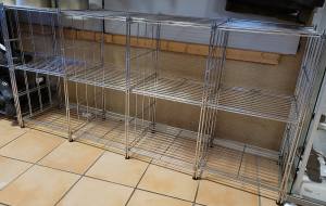 Metallregal, Gitterregal, Stahlregal - robustes Regalsystem - ca. 170 x 82 x 40 cm