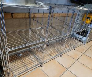 Metallregal, Gitterregal, Stahlregal - robustes Regalsystem - ca. 170 x 82 x 40 cm