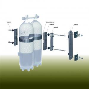 METALSUB Flaschenhalterung - Heavy Duty-Quick Release System - Twinningset