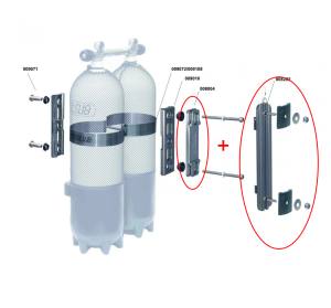 METALSUB - Permanent Backpack System mit Blockplatte - Set 2