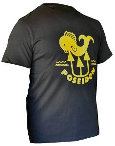 POSEIDON T-Shirt Fish, mit Poseidon-Logo - Reduzierte B-Ware