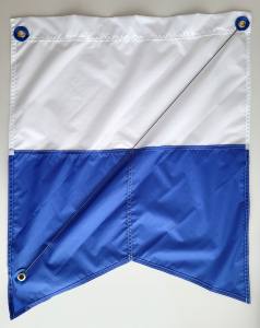 Alphaflagge, Taucherflagge - 50 x 60 cm - aus robustem Nylon - mit Versteifung