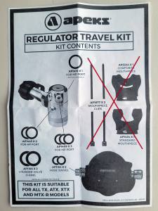 APEKS - Regulator Travel Kit - kompletter O-Ring-Satz für Apeks Atemregler