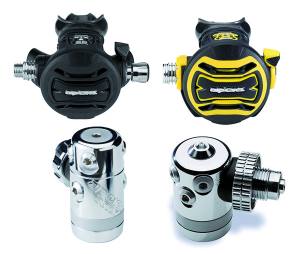 Apeks Set XTX50 (1. und 2. Stufe) + XTX40 Octopus + zweite 1. Stufe DS4 - Atemregler kaltwassertauglich - Sonderangebot