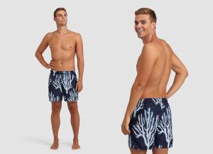 ARENA - Badeshorts Herren Placed Print - Herren Badehose, Strandboxershorts