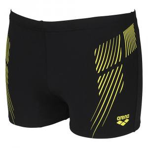 ARENA - Streak Short - Herren Badehose, schwarz/gelb - UPF50+