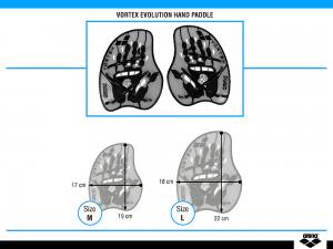 ARENA - Vortex Evolution Hand Paddle - Handpaddel, Trainingshilfe