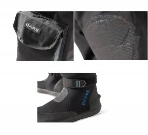 BARE - Aqua Trek Evo - innovativer, leichter Trockentauchanzug, schwarz, Männer