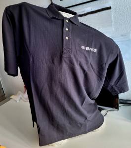 BARE - Staff Golf Shirt - schwarzes Herren Polo Shirt mit Logo - Gr. 2XL