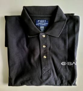 BARE - Staff Golf Shirt - schwarzes Herren Polo Shirt mit Logo - Gr. 2XL