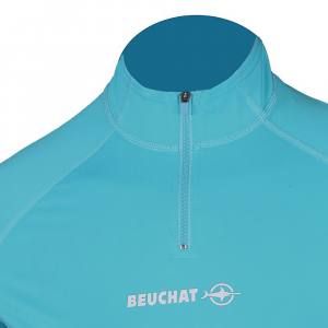 BEUCHAT - Atoll Rashguard Woman - Kurzarm, Half Zip, Sonnenschutzfaktor UVP 50+