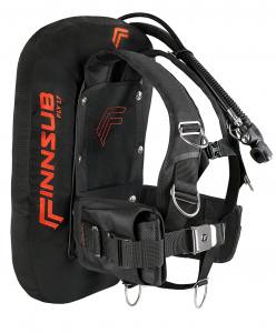 FINNSUB FLY Set 17D Comfort Alu/Stainless Steel - Harness mit Wingblase