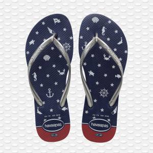 Havaianas - Slim Nautical navy/silver - Zehenstegsandalen Damen - Größen siehe Beschreibung