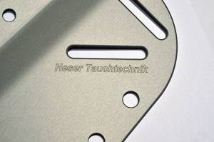 HESER - Aluminium Rebreather Backplate 4 mm - mit Harness