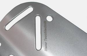 HESER - Edelstahl-Backplate klein - in zwei Stärken: 4 mm, 6 mm