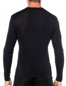 ICEBREAKER - 175 Everyday Long Sleeve Crewe Herren - 175 g/m² Merino - schwarz