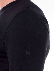 ICEBREAKER - 175 Everyday Long Sleeve Crewe Herren - 175 g/m² Merino - schwarz