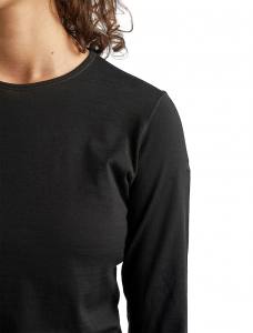 ICEBREAKER - 200 Merino Oasis Langarmshirt Damen - 200 g/m² Merinowolle - schwarz