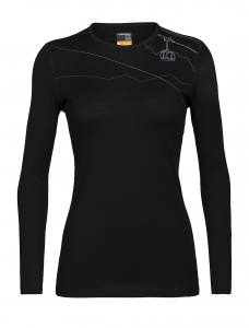 ICEBREAKER - Merino 200 Oasis Long Sleeve Crewe Skyway Lift Damen - 200 g/m² Merino