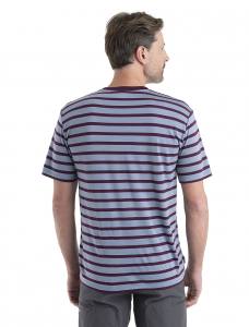 ICEBREAKER - Merino Drayden Short Sleeve Stripe Herren - 150 g/m² Merinowolle