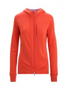 ICEBREAKER - Quantum III Zip Hoodie Damen - Kapuzenjacke aus 260 g/m² Merinowolle