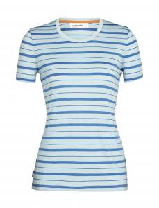 ICEBREAKER - Merino Wave T-Shirt Stripe Damen - 150 g/m² Merinowolle