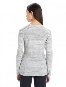 ICEBREAKER - Oasis Langarmshirt Ski Tracks Damen - 200 g/m² Merinowolle