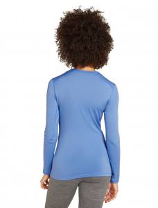 ICEBREAKER - Oasis Thermo-Langarmshirt Rundhals Damen - 200 g/m² Merino - blau