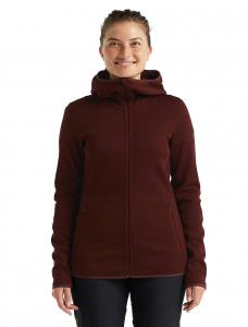 ICEBREAKER - RealFleece Elemental Kapuzenjacke Damen - Hoodie aus 330 g/m² Merino