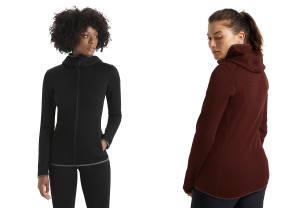 ICEBREAKER - RealFleece Elemental Kapuzenjacke Damen - Hoodie aus 330 g/m² Merino