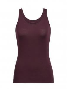 ICEBREAKER - Siren Tank Damen - Tank Top - 150 g/m² Merinowolle - weinrot