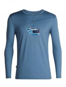 ICEBREAKER Tech Lite Long Sleeve Crewe Camper Lift Herren - 150 g/m² Merinowolle