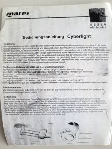 MARES / Seger Electronics - Cyberlight - Tauchlampe - Halogen - gebraucht