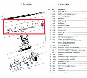 POSEIDON - Cyklon 5000, 2. Stufe - Niederdruckventil - Ersatzteil, gebraucht