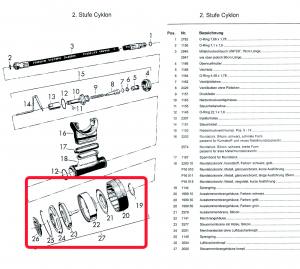 POSEIDON - Cyklon 5000, 2. Stufe - Steuermembrangehäuse komplett - Ersatzteil, gebraucht