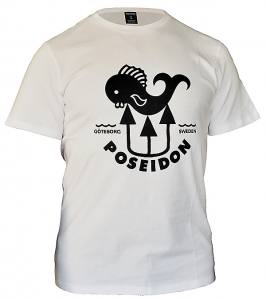 POSEIDON T-Shirt Fish, mit Poseidon-Logo, in 4 Farben