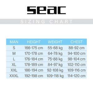 SEAC - Feel Ultraflex 3 mm Man - Herren Tauchanzug für mäßig temperierte Gewässer
