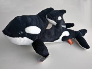 WILD REPUBLIC - Orca-Mama mit Kind - Plüschtier ca. 40 cm lang