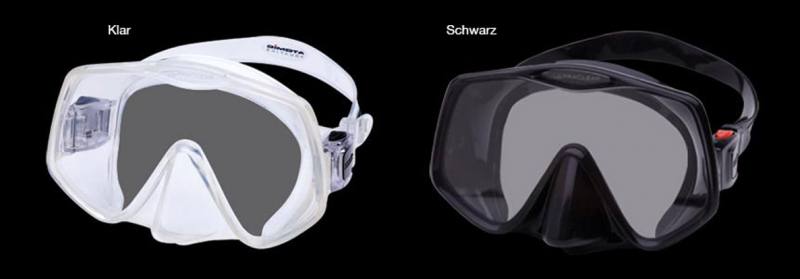 rahmenlose Einglasmaske mit Ultraclear Gläsern Atomic Aquatics Frameless 2 
