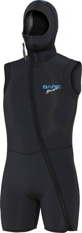 Bare S Flex Full 7mm Tauchweste Step-in Hooded Vest Schwarz Man XL NEU  A