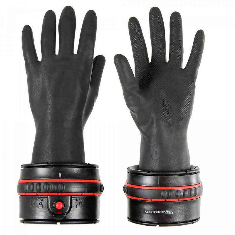 Northern Diver Dry Glove Ringsystem Trockentauchhandschuhsystem, schwarz mit Safelock